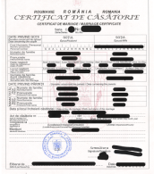 Свидетельство о браке<br> европейского образца